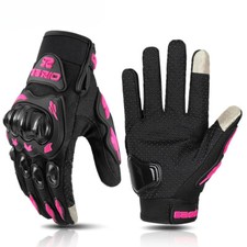 Summer Lady Pink Motorcycle Gloves Breathable Motorbike Riding Gloves Anti-fall