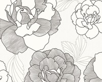 A.S. CréAtion Tapete Vliestapete Esprit 2221-14 Weiß Schwarz Stylisch Floral