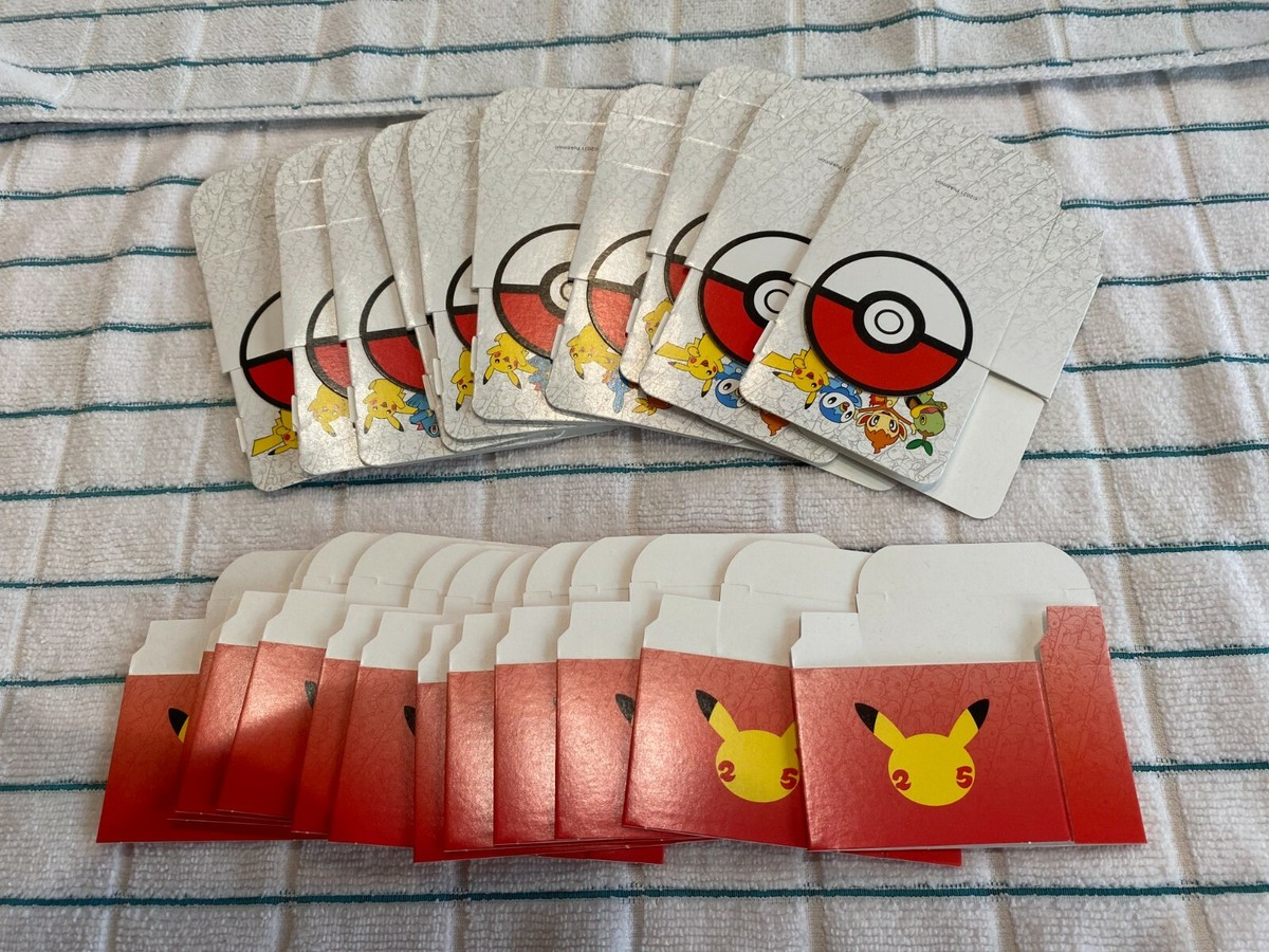 Mcdonalds 2021 Pokemon 25th Anniversary Card Holder Box(No Cards) lot of 10