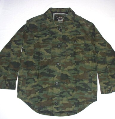 American Eagle Camo Military Jacket, 100% Cotton, Green Camo