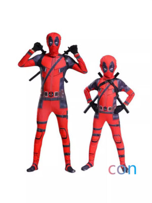 Deadpool Bodysuit Marvel Costume Cosplay Halloween Jumpsuits Suit Children Men