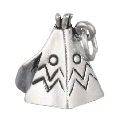 Tepee Teepee Tipi Native American Indian Hut Tent 3D 925 Sterling Silver Charm