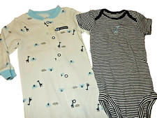 1G !WOW! 6M 3-6M CARTER'S Safari ELEPHANT Footed Sleeper & Bodysuit Outfit Set