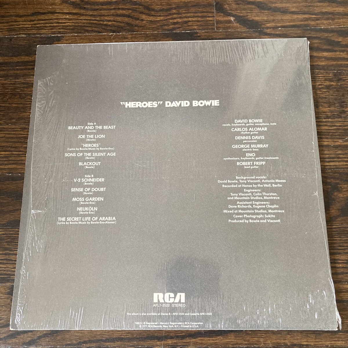 David Bowie - Heroes - 1977 US 1st Press Album in Shrink W/45rpm