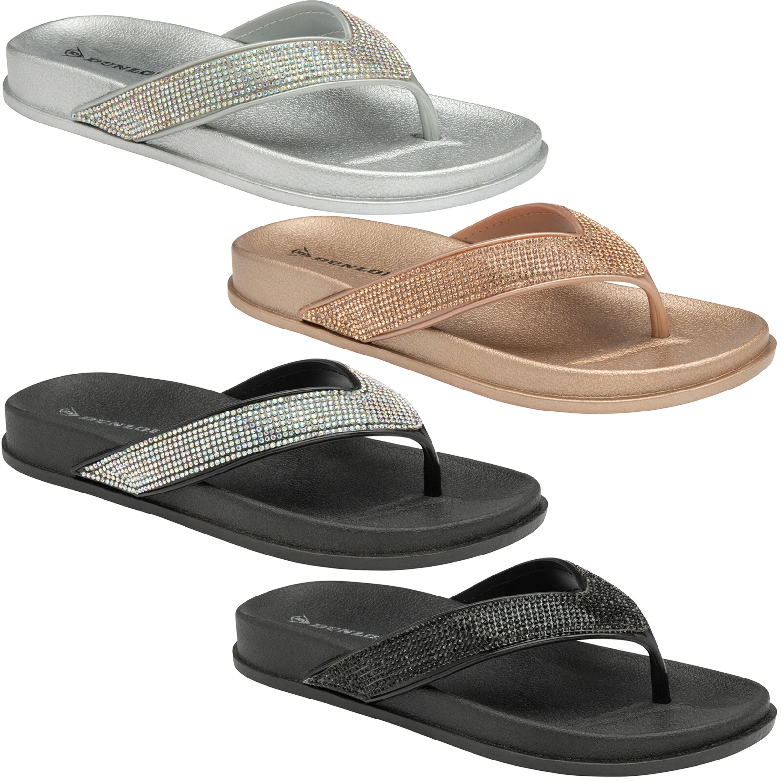 LADIES DUNLOP FANCY TOE POST LOW WEDGE FLIP FLOPS CASUAL SUMMER COMFORT SANDALS
Opens in a new windo