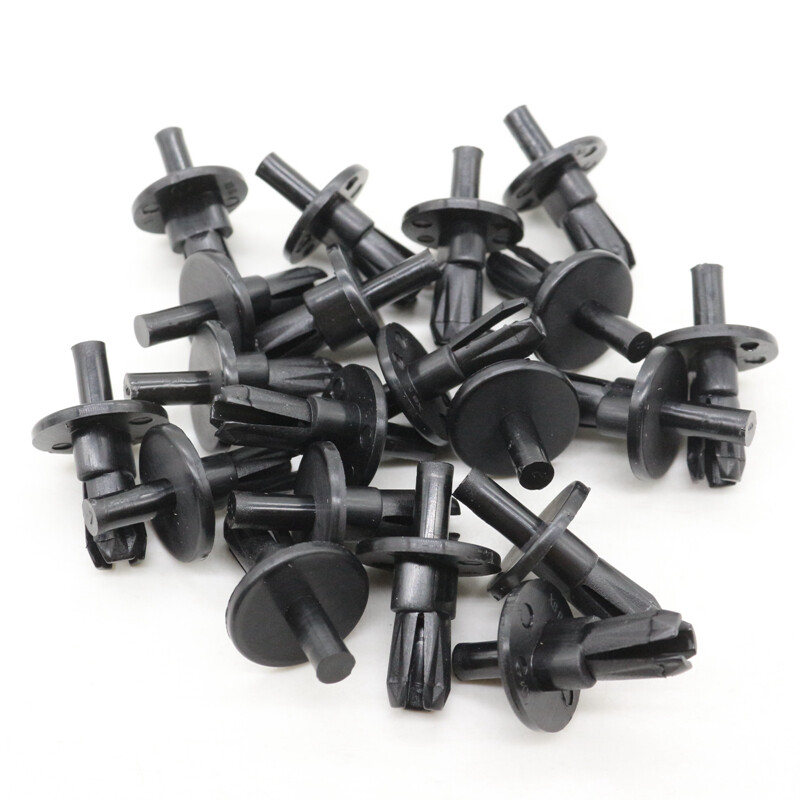 20Pcs Grille to Metal Stamping Retainer Clip Black Nylon Fastener Rivet ...