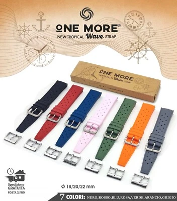 One More New Tropical Wave Strap Cinturino Gomma Sub Diver Vintage 18 20 22 mm