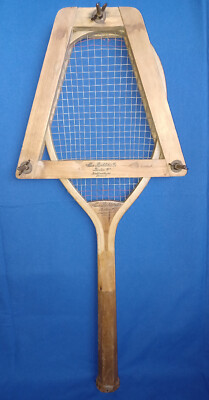 Vintage Holz-Tennisschläger mit Spannrahmen, Max Rochlitz & Co, Berlin