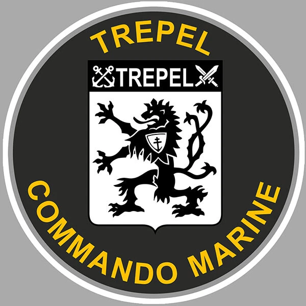 STICKER COMMANDO TREPEL FORCES SPECIALES MARINE NATIONALE BLASON ARMEE CD023
