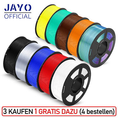 【Kaufe 4 Zahl 3】JAYO 1,1KG PETG ASA PLA PLA+2.0 HSPLA SILK ABS TPU Filament 1,75