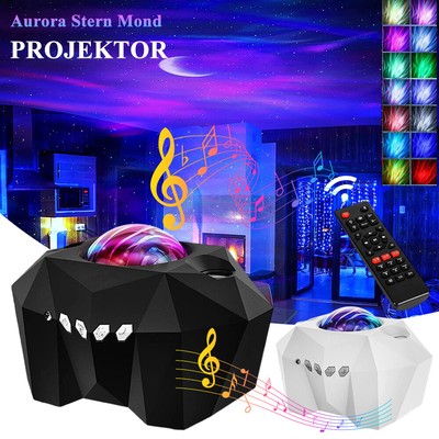 LED Aurora Sternenhimmel Nachtlicht Projektor Musik Sternenprojektor Lautspreche