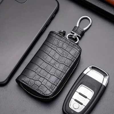 1-pc Stylish design BLACK Car Key Bag, Universal Key Storage Case with Fashion