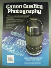 1978 Canon Lenses Ad - Quality Photography