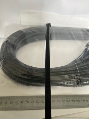 550 x 8 mm KABELBINDER SCHWARZ NYLON KUNSTSTOFF STARK STRAPAZIERFÄHIG REISSVERSCHLUSS BINDER 25 Stück