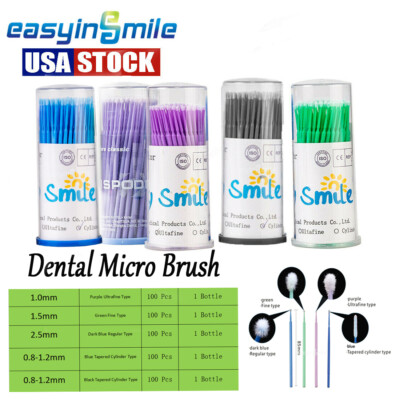 100 Pcs Applicator Brushes Dental Micro Brush Disposable Materials Durable Micro
