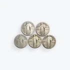 Lot of 5 Standing Liberty Silver Quarter Dollar US Coin 1925 1926 1927 1928