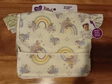 Toddlers 3 PACK Crumb Catcher Ruffle Sleeve Bibs - BRAND NEW W TAGS