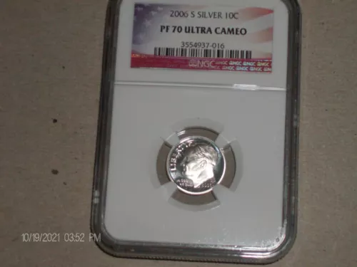 2006-S Silver Roosevelt Dime PF70 NGC ULTRA CAMEO "Perfect" Flag Label