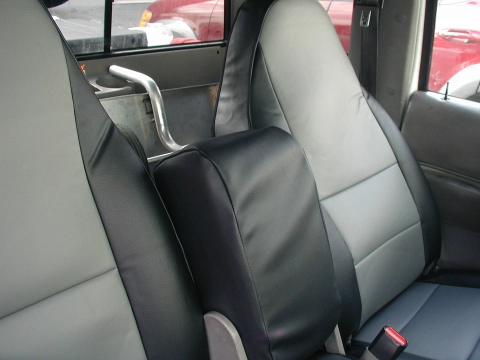CUBIERTAS DE ASIENTO DELANTERO Y CONSOLA PARA FORD RANGER 1998-2003 IGGEE S. CUERO AJUSTE PERSONALIZADO Foto 3 de 4