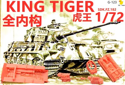 3D Printed 1/72 German The King Tiger Heavy Tank G-123 Unpainted Model Kit NEW