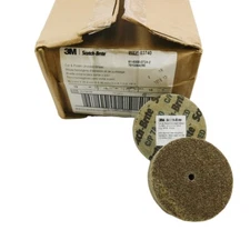 3M 03740 Scotch Brite Unitized Wheels 3" x 1" x 1/4" 7A Med Box of 10