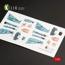 Kelik 1/48 SU-25UB interior 3D decals for Smer/KP kit K48026