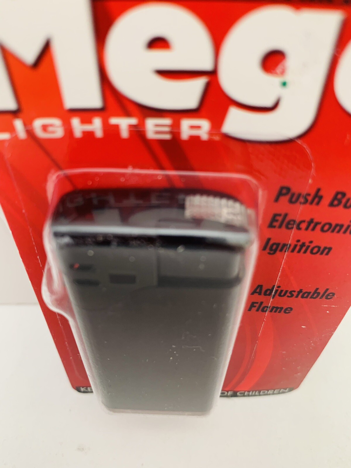 Scripto Wide Body Electronic Mega Lighter w/ Adjustable Flame *Black Color*