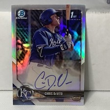 2018 Bowman Chrome REFRACTOR Chris DeVito ROOKIE Auto 18/499 Royals X1