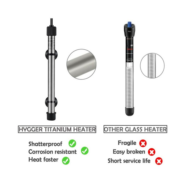 hygger titanium aquarium heater