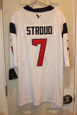white Houston Texans C.J. Stroud (7) stitched jersey (NWT) - adult
