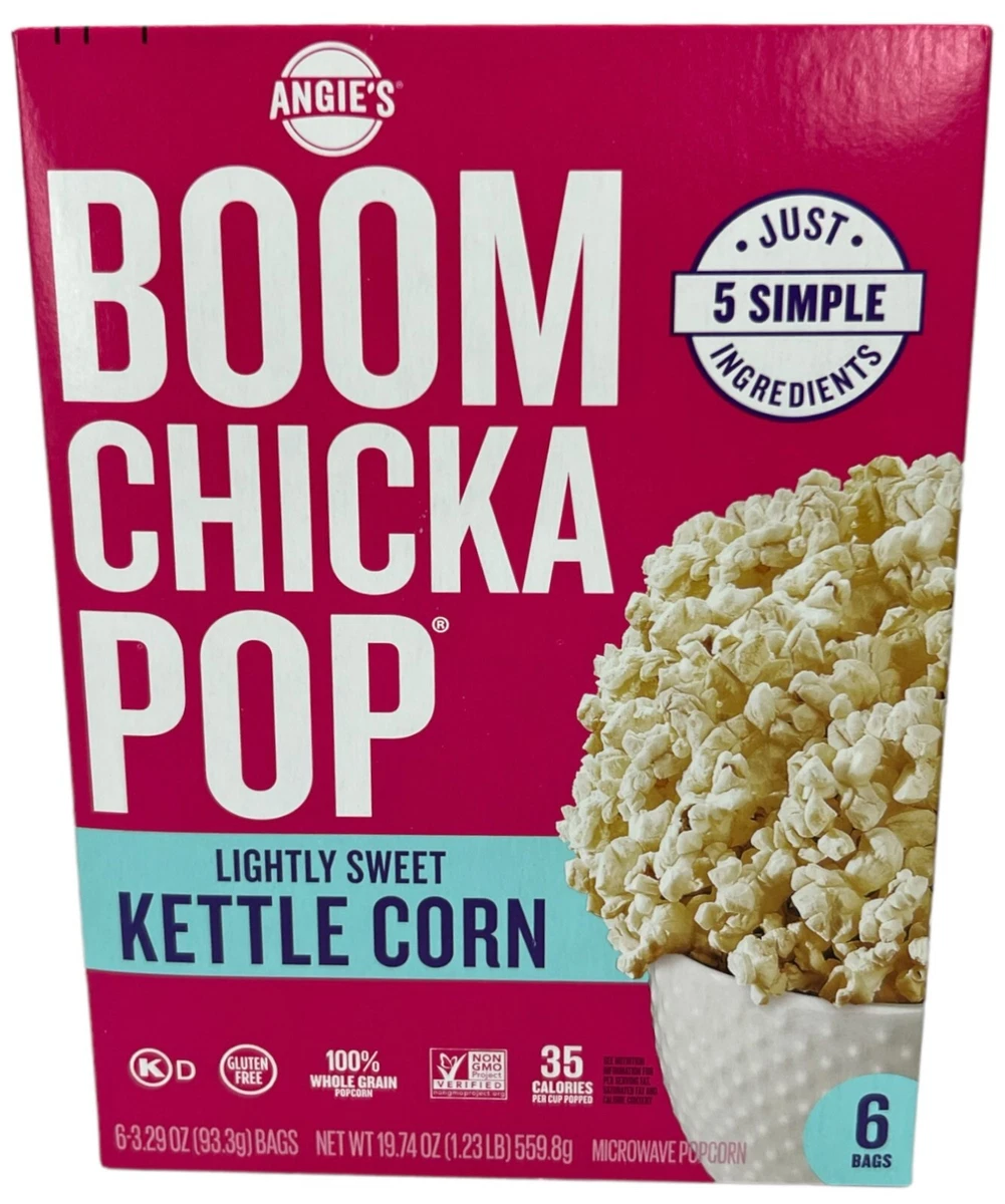 Angie s Boom Chicka Pop Lightly Sweet Kettle Corn Microwave Popcorn 19.74 oz