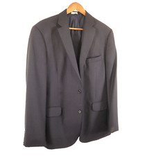 Jos A Bank Black Blazer Mens-42 Regular All-Wool Jacket Tailored Fit Year-Round