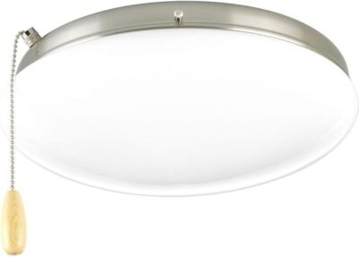 Progress Lighting Two-Light Universal Opal Glass Fan Light Kit 3000K -P2602-09WB