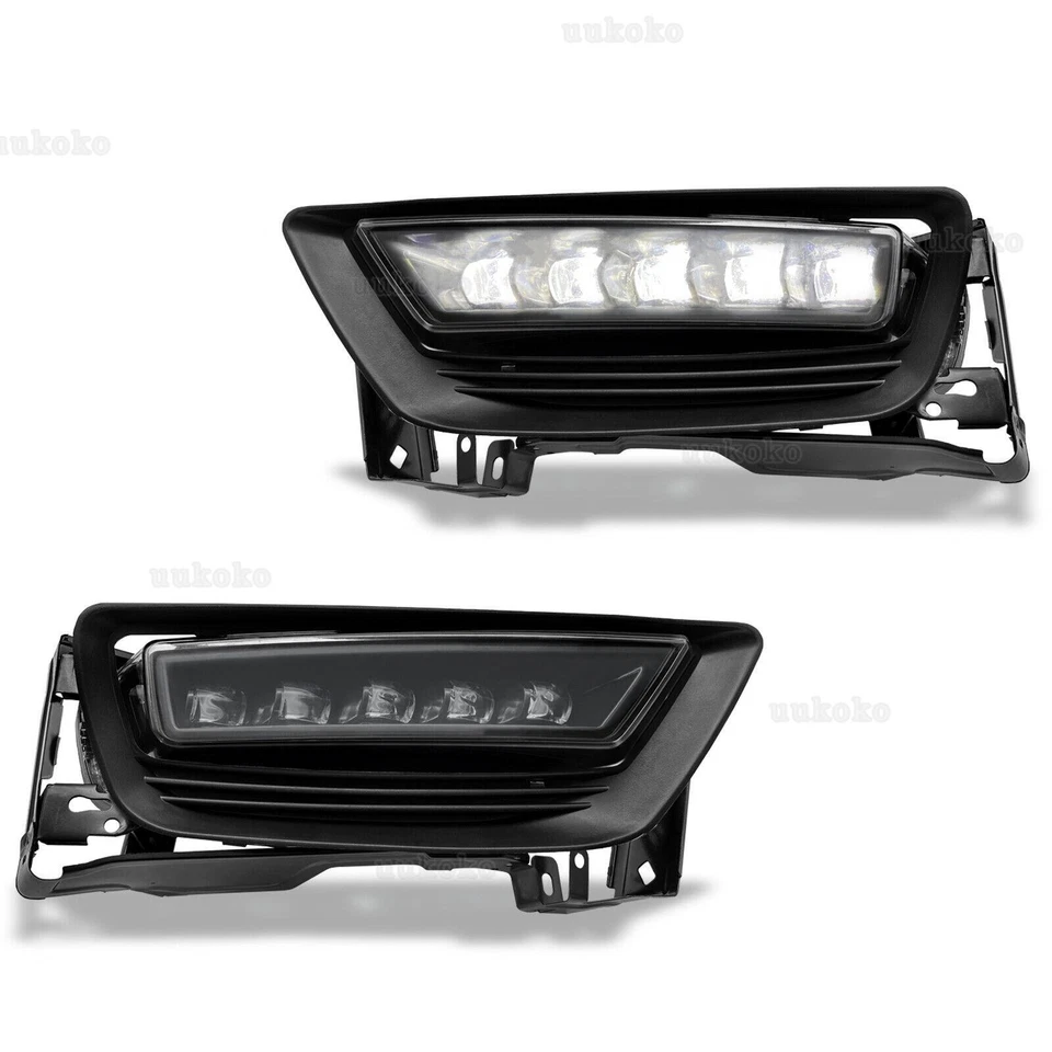 Pair Front Bumper Fog Lamp Assembly LED Fog Lights For Honda Accord 2013-2016 Foto 4 de 4