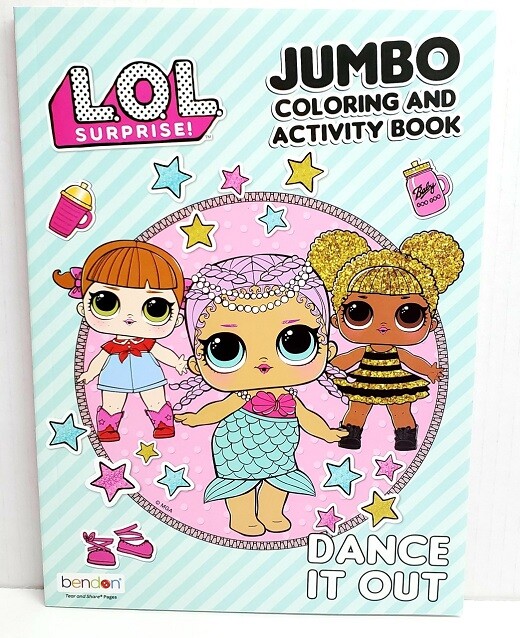 LOL Surprise Jumbo Coloring & Activity Book Dance It out Girls Fun for