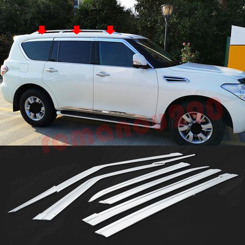 For Nissan Armada 20172021Chrome Window Visor Vent Shades Sun Rain