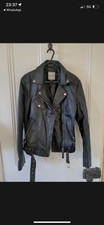 Each X Other Perfect Real Leather Biker Jacket Black Size M Uk 8-10 - Rrp £900+