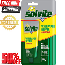 Solvite Wallpaper Repair Adhesive Glue Paste Fixing Tears Seams Edges New 56g