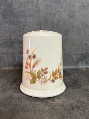 Vintage M&S St Michael Keramik Mehl Zucker Sieb Streuer Erntemuster Beige