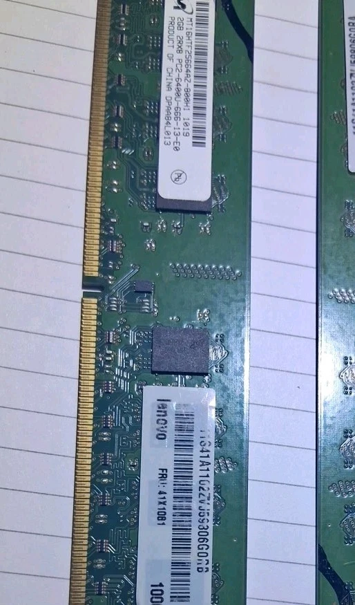 Lenovo 4 GB (2x2 GB) DDR2 PC2-6400U 800 MHz RAM de escritorio 2Rx8 Foto 2 de 4