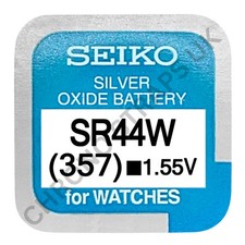 Seiko 357 / SR44W Silver Oxide Watch Battery