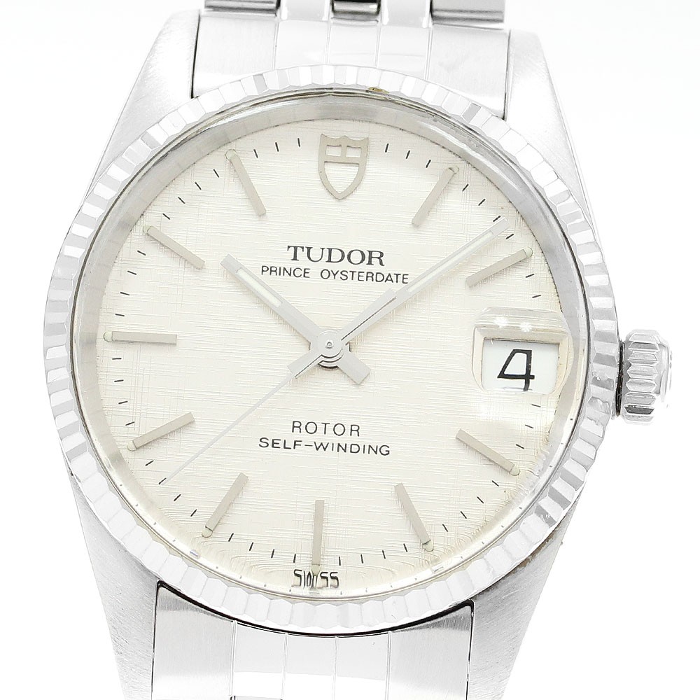 TUDOR Prince Oyster Date 72034 WG bezel Silver Dial Automatic Boy's Watch_897350