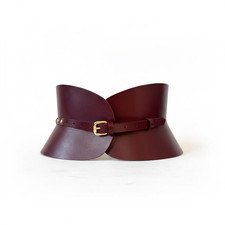Handmade Genuine Leather Wide Corset Belt - Luxury Waist Cincher - Multi Color