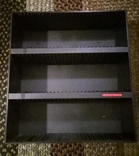 LaserLine Vintage 90 CD Storage Rack Wall Mount Case Holder Black Plastic 15x17