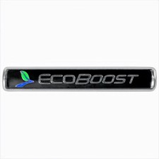 Ford Performance Emblem Ecoboost Emblemsbadges-black And Silver-pair