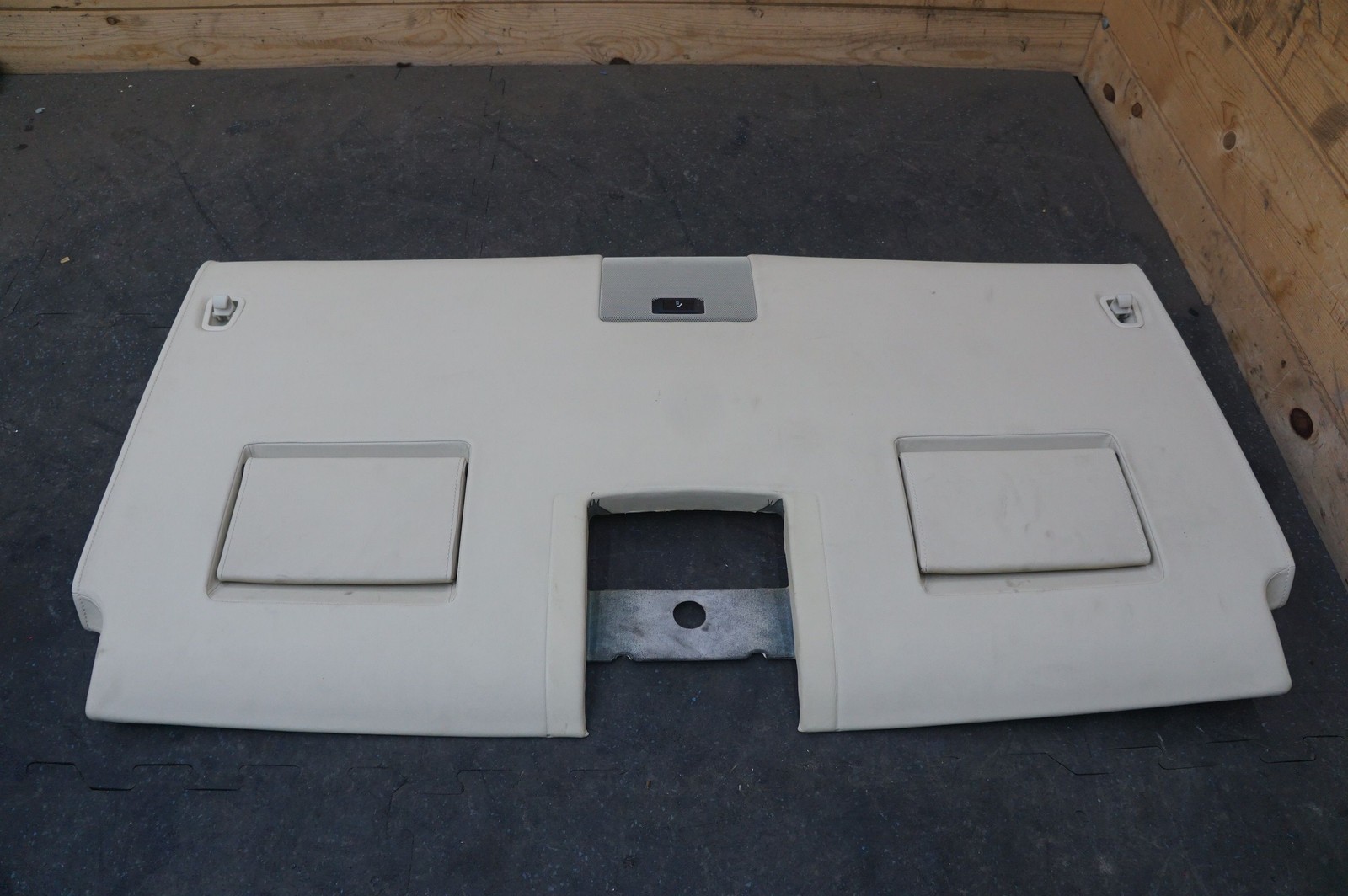 Center Headliner W/ Mirror Tan Leather OEM 51447149657 Rolls Royce Phantom 03-17
