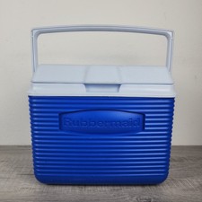 Rubbermaid Victory Cooler Blue Ice Chest Portable Personal 10 Quart Made In USA