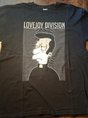 Joy Division Simpsons Lovejoy Division mashup t-shirt New order Post Punk L