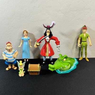 Disney Parks Exclusive Peter Pan Figures Lot Captain Hook Wendy Mr.Smee Tink