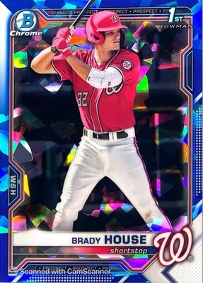 Brady House RC 2021 Bowman Chrome Draft Sapphire Edition #BDC-186